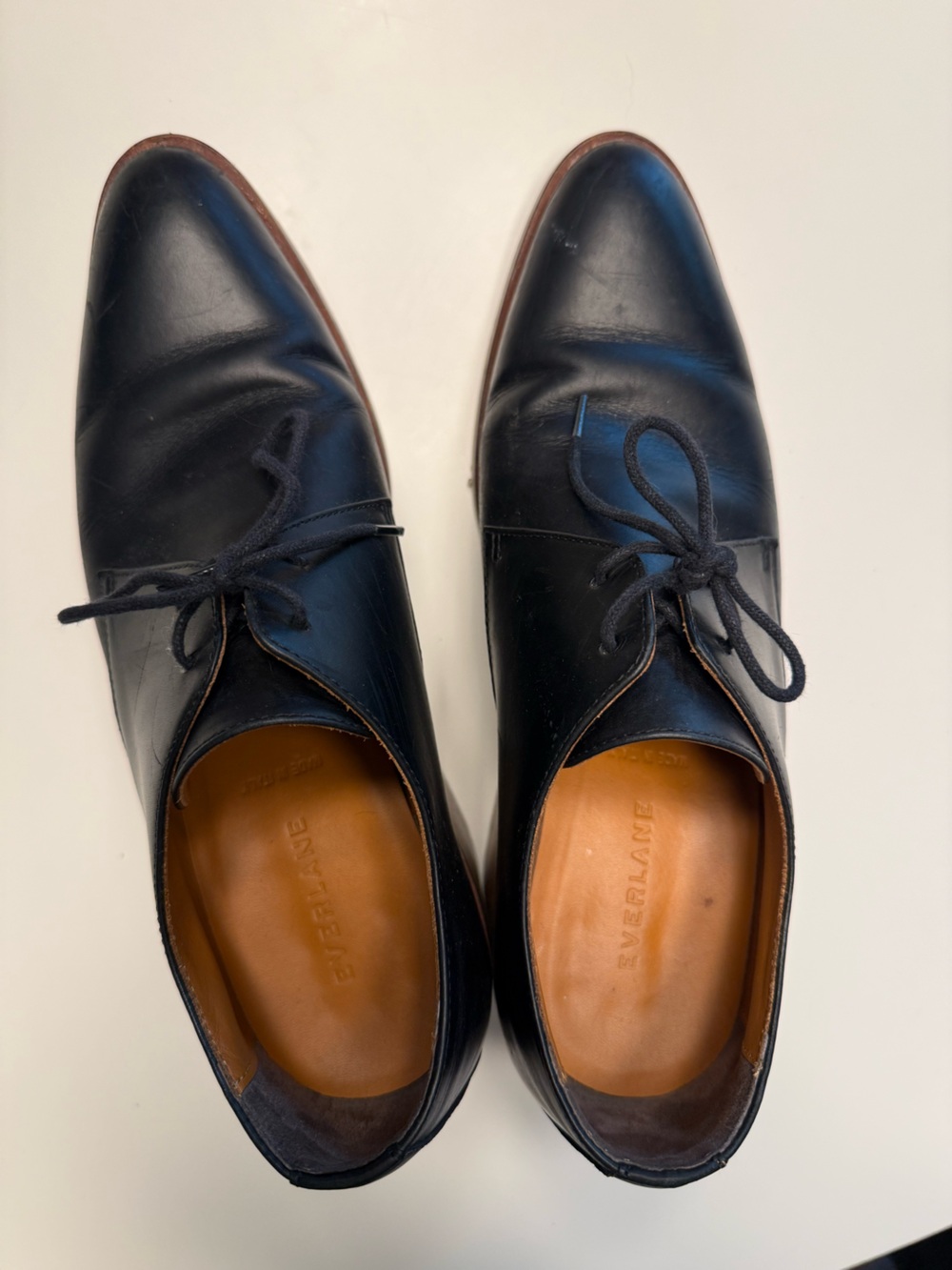 Everlane Women’s Black Italian Leather Oxford Derby Shoes